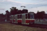 Erfurt Party-Linie 21 mit Gelenkwagen 432 auf Gothaer Platz (1990)