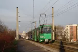 Erfurt Straßenbahnlinie 3 mit Gelenkwagen 518nah Drosselberg (2008)