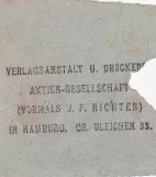 Erwachsenkarte: Die Rückseite F G
 (1920)