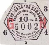 Erwachsenkarte für Hamburger Hochbahn (HHA), die Vorderseite (1920)