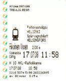 Erwachsenkarte für Kaupunkiliikenne / Stadstrafik, die Vorderseite (2008)