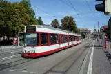 Freiburg im Breisgau Straßenbahnlinie 3 mit Gelenkwagen 249 am Johanneskirche (2008)