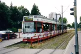 Freiburg im Breisgau Straßenbahnlinie 6 mit Gelenkwagen 254 am Bugginger Straße (2003)