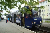 Görlitz Straßenbahnlinie 1 mit Gelenkwagen 309 am Weinhübel (2015)