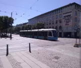 Göteborg Niederflurgelenkwagen 416 "Carin Mannheimer" auf Östra Hamngatan (2018)