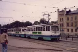 Göteborg Straßenbahnlinie 8 mit Triebwagen 625 am Centralstation Drottningtorget (1986)