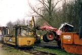 Hannover Beiwagen 52, die Rückseite Hannoversches Straßenbahn-Museum (2004)