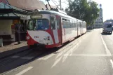 Heidelberg Regionallinie 5 mit Gelenkwagen 4101 am Seckenheim Rathaus (2009)