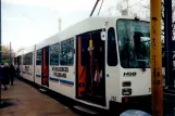 Heidelberg Straßenbahnlinie 23 mit Gelenkwagen 252 am Stadtbücherei (1998)