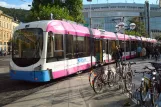 Heidelberg Straßenbahnlinie 23 mit Niederflurgelenkwagen 276 am Bismarckplatz (2009)