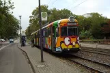 Heidelberg Zusätzliche Linie 21 mit Gelenkwagen 204 am Stadtwerke (2009)