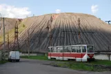 Horliwka Straßenbahnlinie 1 mit Triebwagen 411 auf Krasnolutska Ulitsa (2011)