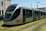 Jerusalem Stadtbahn Linie L1 mit Stadtbahnwagen 006 auf Paratroopers Road (2012)