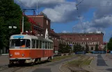 Kaliningrad Straßenbahnlinie 1 mit Triebwagen 506 am Passazhirskij (2012)