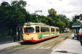 Karlsruhe Straßenbahnlinie 2 mit Gelenkwagen 207 am Augartenstr. (2003)