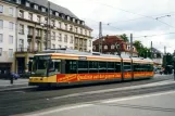 Karlsruhe Straßenbahnlinie 6 mit Niederflurgelenkwagen 236 am Hauptbahnhof  (2003)