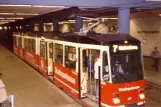 Kassel Straßenbahnlinie 7 mit Gelenkwagen 407 am Hauptbahnhof (1988)