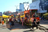 Kattowitz Straßenbahnlinie T16 mit Triebwagen 268 am Rynek (2008)