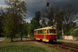 Kiew Straßenbahnlinie 12 mit Triebwagen 5968 am Sioma Linia (2011)