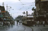 Kolkata Straßenbahnlinie 3 am Shyambazar (1980)