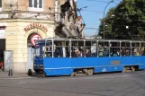 Krakau Straßenbahnlinie 13 mit Triebwagen 843 in der Kreuzung Ulica Karmelicka/Juliana Dunajewskiego (2011)