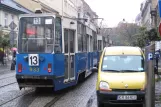 Krakau Straßenbahnlinie 13 mit Triebwagen 933nah Stradom (2011)