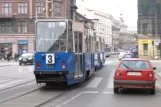 Krakau Straßenbahnlinie 3 mit Triebwagen 361nah Stradom (2011)