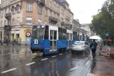 Krakau Straßenbahnlinie 3 mit Triebwagen 398 auf Juliana Dunajewskiego (2011)