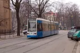 Krakau Straßenbahnlinie 8 mit Niederflurgelenkwagen 2007 auf Franciszkańska (2005)