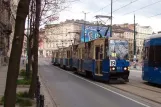 Krakau Zusätzliche Linie 19 mit Triebwagen 811 auf Basztowa (2005)