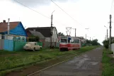 Kramatorsk Straßenbahnlinie 3 mit Triebwagen 0059 am Oleksy Tykhoho Street (2012)