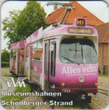 Kühlschrankmagnet: Schönberger Strand Museumslinie mit Gelenkwagen 7553 (2016)