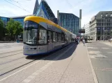 Leipzig Straßenbahnlinie 4 mit Niederflurgelenkwagen 1108 am Augustusplatz (2023)