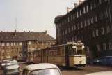 Leipzig Zusätzliche Linie 28 mit Gelenkwagen 1207 am Eli-Voigt Str. (1990)