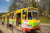 Lemberg Straßenbahnlinie 2 mit Gelenkwagen 1139 am Vul. Pidvalna (2011)