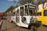 Lemberg Straßenbahnlinie 6 mit Gelenkwagen 1162 auf Vul. Pidvalna (2011)