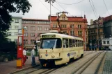 Liberec Zusätzliche Linie 2 mit Triebwagen 67 am Šaldovo Náměstí (2004)