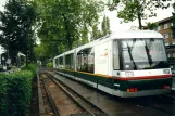 Lille Straßenbahnlinie T mit Niederflurgelenkwagen 06nah Croisé Laroche (2002)