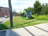 Lund Straßenbahnlinie 1 mit Niederflurgelenkwagen 05 (Inferno)nah Universitetssjukhuset (2022)