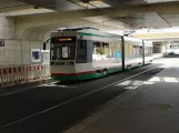 Magdeburg Straßenbahnlinie 1 mit Niederflurgelenkwagen 1315 nahe bei Hbf / Willy-Brandt-Platz (2023)