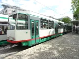 Magdeburg Straßenbahnlinie 9 mit Beiwagen 2206 auf Hauptbahnhof Ost (2023)