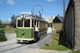 Malmö Museispårvägen mit Triebwagen 20 am Bastionen (2009)