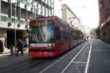 Mannheim Straßenbahnlinie 7 mit Niederflurgelenkwagen 634 am Ludwigsstraße (2009)