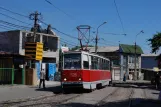 Mariupol Straßenbahnlinie 8 mit Triebwagen 526 am Wułycia Kazancewa (2012)