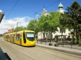 Mülhausen Straßenbahnlinie Tram 1 mit Niederflurgelenkwagen 2001 am Rattachement (2019)