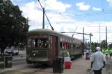 New Orleans Linie 12 St. Charles Streetcar mit Triebwagen 948 am S Claiborne (2010)