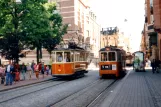 Norrköping Museumslinie 1 mit Triebwagen 16 am Rådhuset (1995)