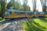 Norrköping Straßenbahnlinie 2 mit Gelenkwagen 66 "Braunschweig" am Fridvalla (2009)