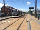 Odense Letbane mit Niederflurgelenkwagen 01 "Brunneren" am Vestre Stationsvej (2022)