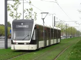 Odense Letbane mit Niederflurgelenkwagen 07 "Drømmen" draußen Saxovej (2022)